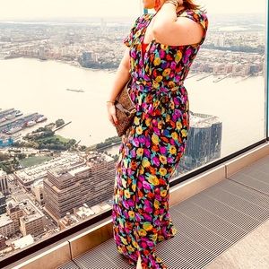 Raga Black Floral Wrap Dress